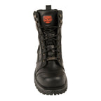 Milwaukee Leather MBM9030 Mens Black 8 Inch Lace-Up Classic Logger Boots - Milwaukee Leather Mens Boots