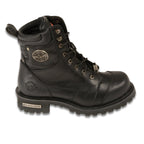 Milwaukee Leather MBM9030 Mens Black 8 Inch Lace-Up Classic Logger Boots - Milwaukee Leather Mens Boots
