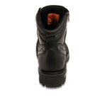 Milwaukee Leather MBM9050 Mens Wide Width Black 6 inch Lace-Up Boots with Zipper Closure - Milwaukee Leather Mens Boots