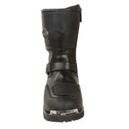Milwaukee Leather MBM9070 Mens Black Engineer Boots with Reflective Piping and Gear Shift Protection - Milwaukee Leather Mens Boots