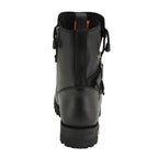 Milwaukee Leather MBM9076 Men’s Black Tactical Logger Leather Boots with Buckle Enhancement