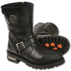 Milwaukee Leather MBM9090 Mens 9-Inch Classic Black Engineer Boots with Gear Shift Guard - Milwaukee Leather Mens Boots