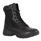 Milwaukee Performance MBM9110 Mens 9in Black Leather Lace-Up Tactical Boots with Side Zippers - Milwaukee Leather Mens Boots