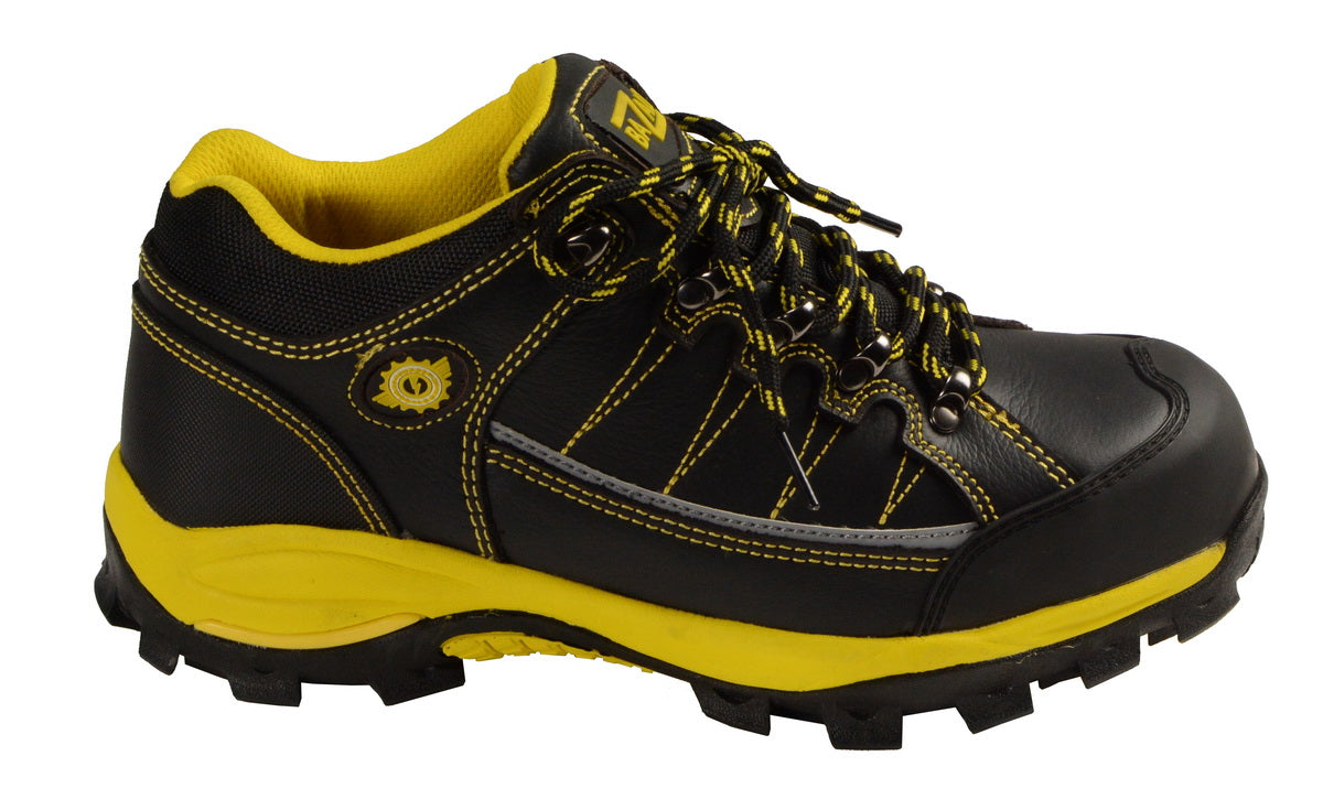 Bazalt MBM9120 Men's Black and Yellow Water and Frost Proof Leather Outdoor Lace-Up Shoes