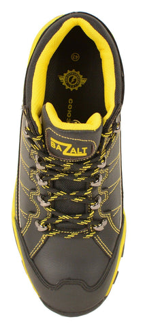 Bazalt MBM9120 Men's Black and Yellow Water and Frost Proof Leather Outdoor Lace-Up Shoes