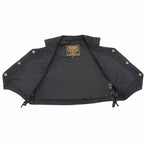 Milwaukee Leather MDK3900 Kids Classic Black Denim Side Lace Vest