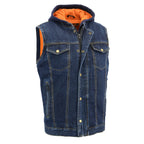 Milwaukee Performance MDM3020 Men's Blue Denim 3 in 1 Club Style Vest with Removable Hoodie