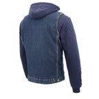 Milwaukee Performance MDM3020 Men's Blue Denim 3 in 1 Club Style Vest with Removable Hoodie