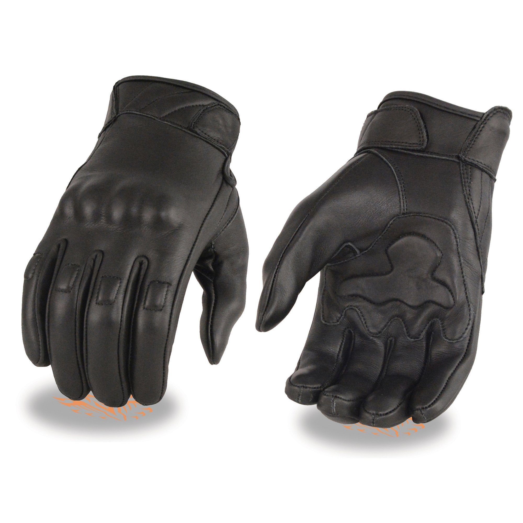 Guanti Da Equitazione Donna Milwaukee Leather, In Pelle Bovina, Con Palmo In Gel E Nocche Flessibili, Chiusura Regolabile Al Polso