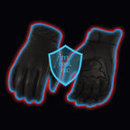 Milwaukee Leather MG7502 Men's Black Leather Gel Palm Motorcycle Gloves w/ i-Touch and Cool-Tec Technology