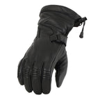 Milwaukee Leather MG7518 Men's Black Deerskin Leather Gauntlet Gloves with Draw String - Milwaukee Leather Mens Leather Gloves