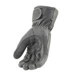 Milwaukee Leather MG7534 Men's Black Deerskin Gauntlet Motorcycle Gloves w/ Wrist Strap & Cinch Closure