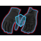Milwaukee Leather MG7536 Men's Black Leather Gel Palm Motorcycle Gloves w/ Flex Knuckles and Cool-Tec Treatment