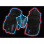 Milwaukee Leather MG7571 Men’s ‘Reflective Skull’ Black Leather Gloves with Cool Tec Technology
