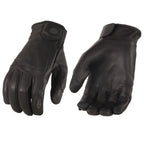 Milwaukee Leather MG7599 Men's Black Leather Motorcycle Gloves w/ i-Touch Screen and Led Finger Light