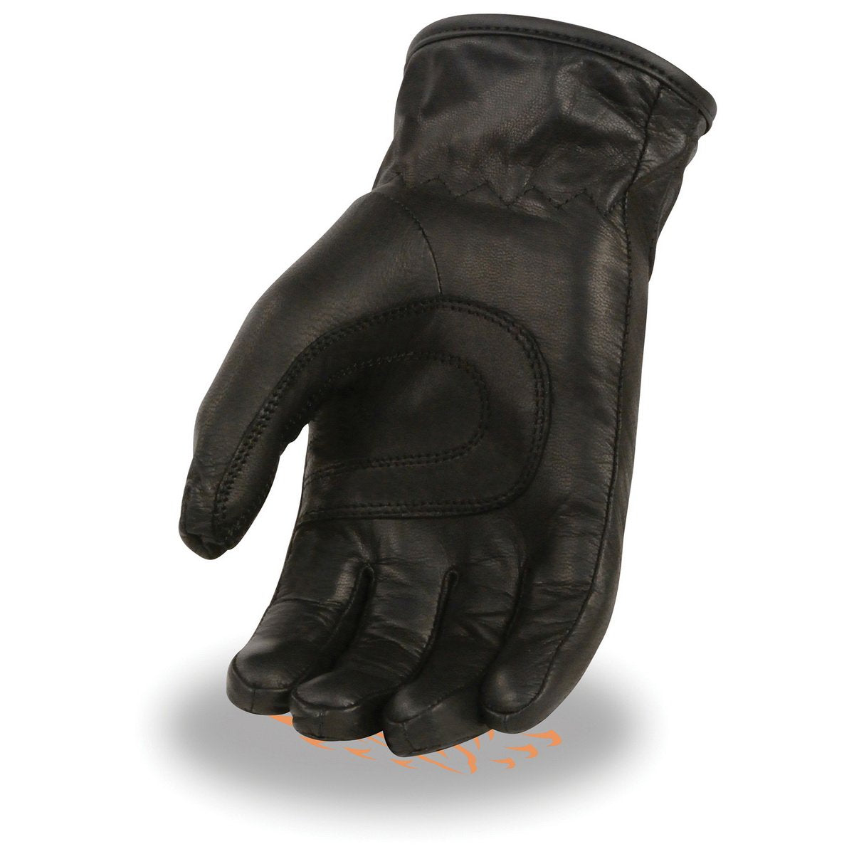 Milwaukee Leather MG7715 Women's Black Leather Thermal Lined Motorcycle Hand Gloves W/ Sinch Wrist Closure