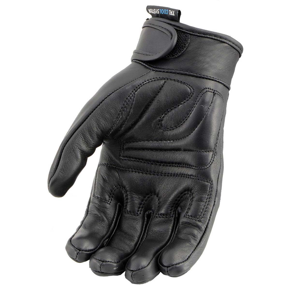Milwaukee Leather MG7736 Women's Black Leather Gel Palm Motorcycle Gloves w/ Flex Knuckles and Cool-Tec Treatement
