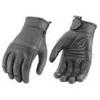 Milwaukee Leather MG7736 Ladies Black Riding Gloves with Cool-Tech Technology