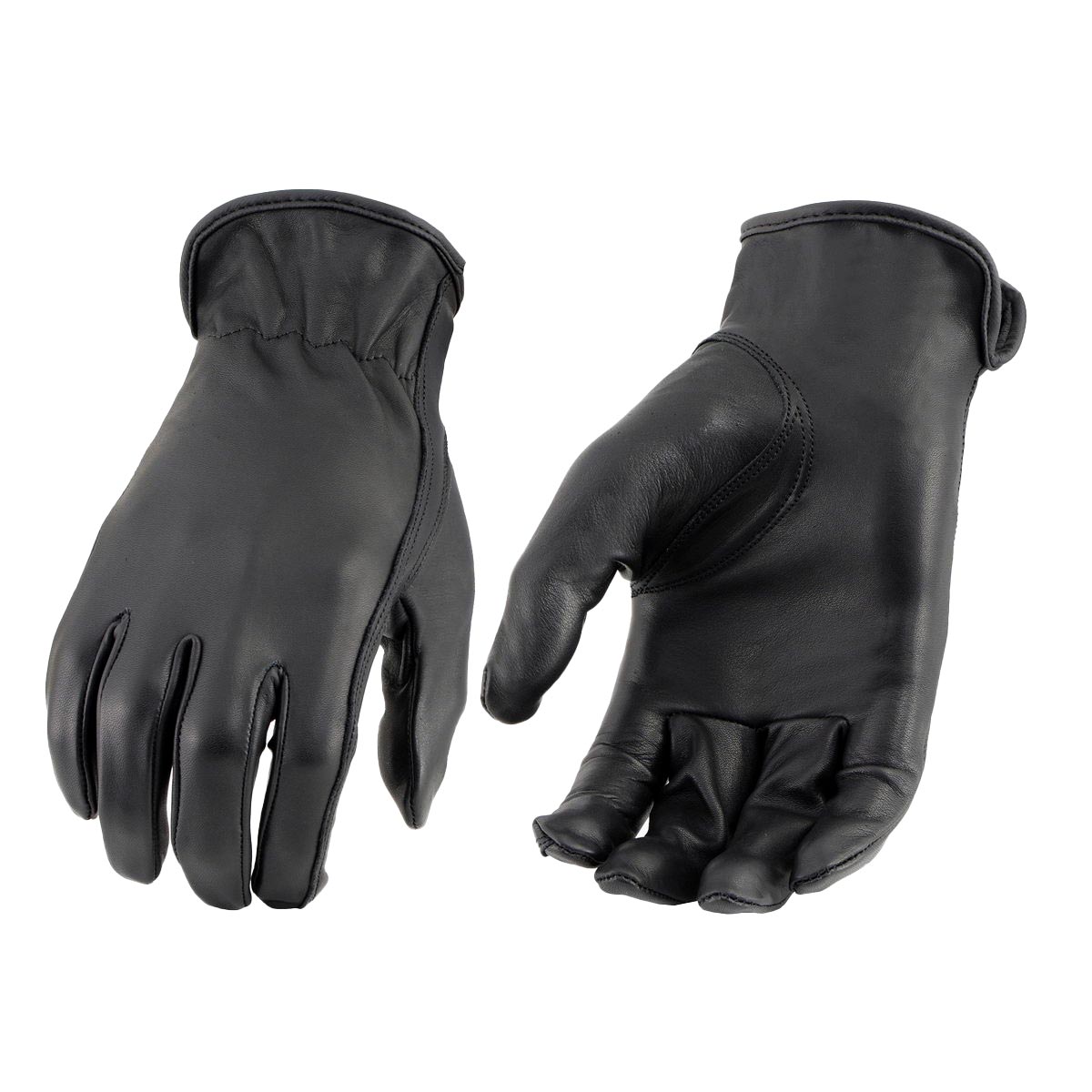 Milwaukee Leather MG7797 Women's Black Leather Motorcycle Rider Unlined Gloves w/ Cool-Tec Leather Treatement