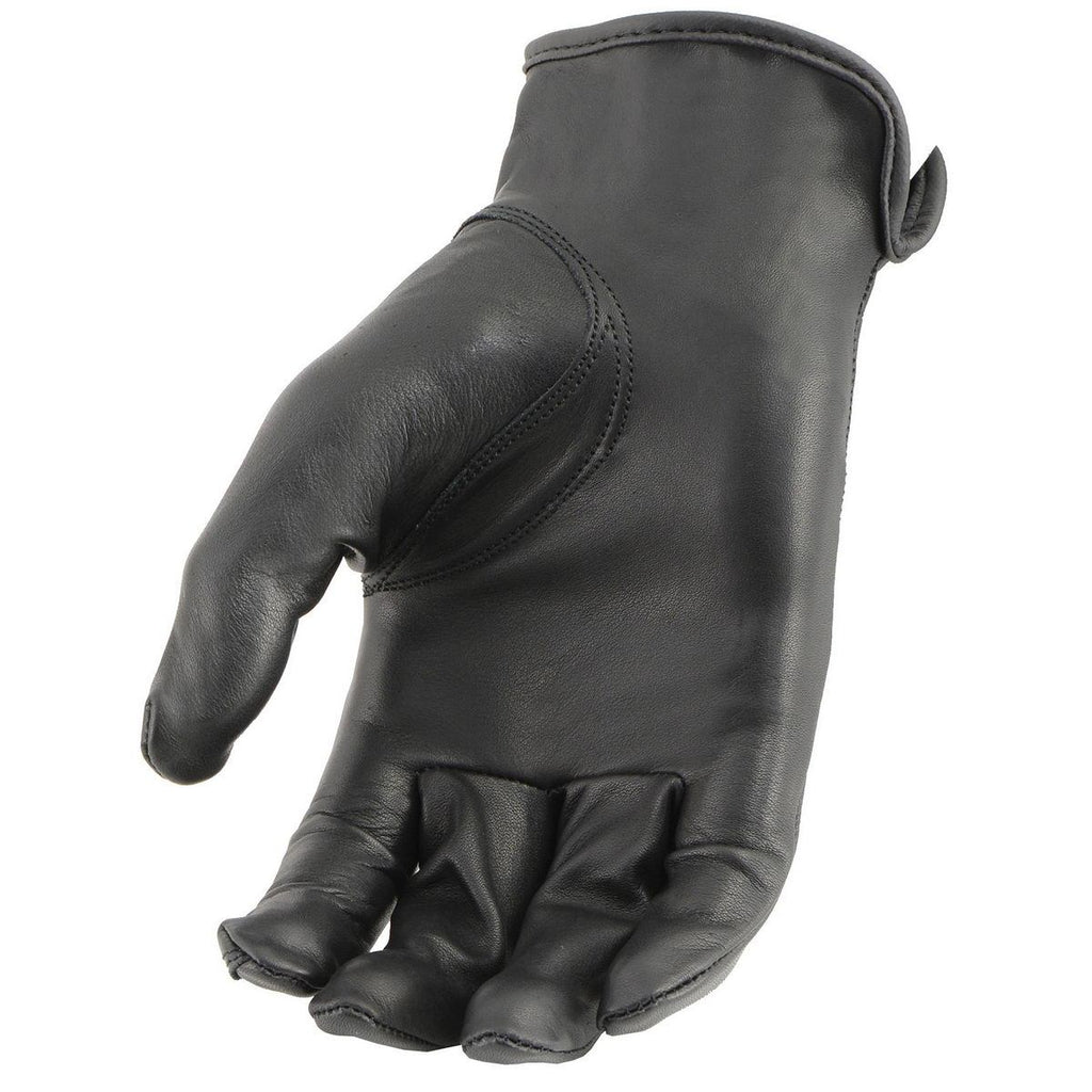 Milwaukee Leather MG7797 Ladies ‘Cinch Wrist’ Black Riding Gloves with Cool-Tech Technology