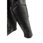Milwaukee Leather ML1010 Men's Side Lace Vented Black Leather Scooter Jacket