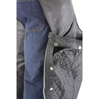 Milwaukee Leather ML1103 Men's Black Leather Chaps with Slash Pocket and Thermal Liner - Milwaukee Leather Mens Leather Chaps