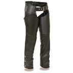 Milwaukee Leather ML1173 Women's Classic Black Leather Hip Chaps - Milwaukee Leather Womens Leather Chaps