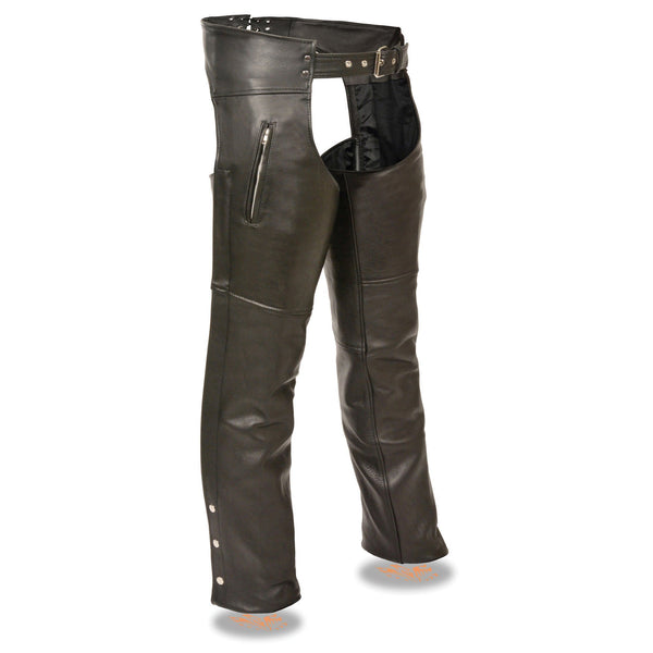 【未使用】MR-S-LEATHER Leather Chaps W30-31 Milwaukee Leather Men's Black Premium Leather Motorcycle Rider
