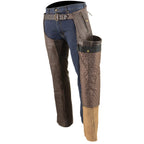 Milwaukee Leather Men's Retro Brown Premium Leather Motorcycle Rider Chaps w/ Snap Out Thermal Liner/ 4-Pockets-ML1191RT