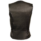 Milwaukee Leather ML1296 Women's Black and Purple Vest with Reflective Tribal Design - Milwaukee Leather Womens Leather Vests