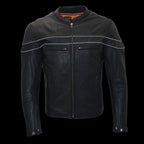 Milwaukee Leather ML1408RT Men's Retro Brown 'Savage' Sporty Crossover Retro Leather Jacket