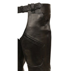 Milwaukee Leather ML1766 Men's Black 3-Pocket Leather Chaps with Thigh Patch Pocket - Milwaukee Leather Mens Leather Chaps