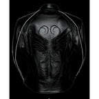 Milwaukee Leather ML1952 Women's Embroidered Wing and Stud Design Black Leather Scooter Jacket with Gun Pocket - Milwaukee Leather Womens Leather Jackets