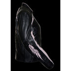 Milwaukee Leather ML1952 Women's Black and Pink Embroidered and Stud Design Jacket with Gun Pockets - Milwaukee Leather Womens Leather Jackets