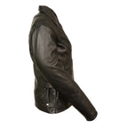 Milwaukee Leather MLL2510 Women's Black Leather Vented Jacket With Side Buckles - Milwaukee Leather Womens Jackets