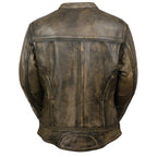 Milwaukee Leather MLL2550 Women's Distressed Brown Vented Leather Scooter Jacket with Gun Pockets - Milwaukee Leather Womens Leather Jackets