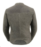 Milwaukee Leather MLL2550 Women's ‘Scooter ‘Distressed Grey Leather Jacket