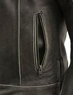 Milwaukee Leather MLL2550 Women's ‘Scooter ‘Distressed Grey Leather Jacket
