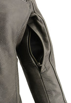 Milwaukee Leather MLL2550 Women's ‘Scooter ‘Distressed Grey Leather Jacket