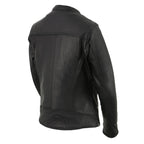 Milwaukee Leather MLL2552 Women's 'Cool-Tec' Black Scooter Leather Triple Stitch Jacket