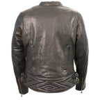 Milwaukee Leather MLL2571 Ladies Lightweight Black and Pink Leather Racer Jacket - Milwaukee Leather Womens Jackets