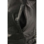 Milwaukee Leather MLL2571 Women's Black 'Crinkled Arm' Lightweight Racer Jacket
