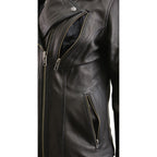 Milwaukee Leather MLL2575 Women’s Black Vented MC Jacket with Removable Hoodie - Milwaukee Leather Womens Jackets