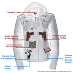 Milwaukee Leather MLL2575 Women’s Black Vented MC Jacket with Removable Hoodie - Milwaukee Leather Womens Jackets