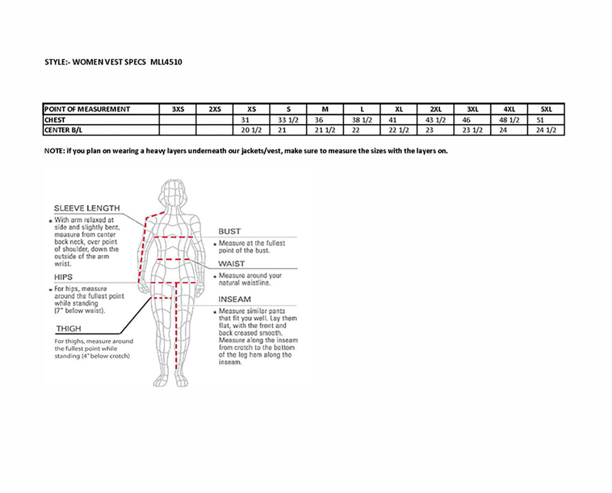 Milwaukee Leather MLL4510 Women's Premium Black Leather Motorcycle Rider Vest w/ Adjustable Side Buckle