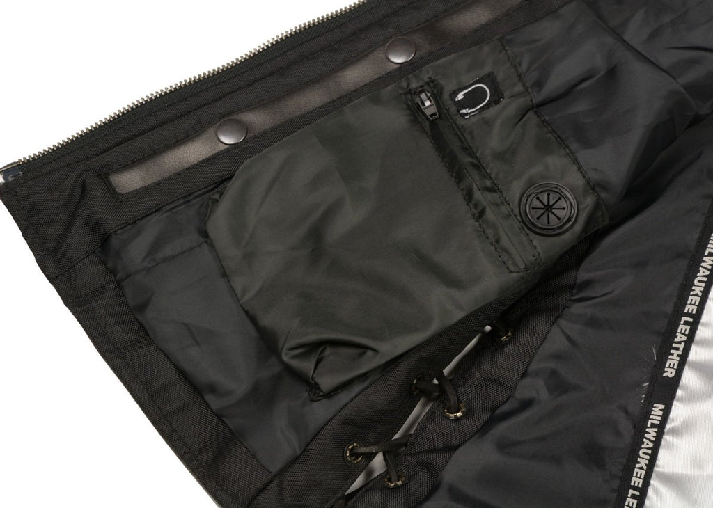 Milwaukee Leather MLL4531 Brown Women's Open Neck Side Lace Front Zipper Leather Vest with Gun Pockets - Milwaukee Leather Womens Leather Vests