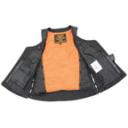 Milwaukee Leather MLL4532 Women's Side Laced Premium Black Leather Motorcycle Rider Vest w/ Cool-Tec Leather Treatement