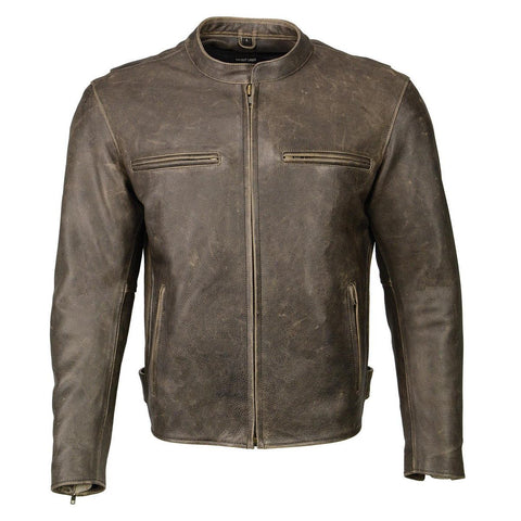 Milwaukee Leather MLM1503 Men's Distress Brown ‘Racer’ Vented Moto Jacket