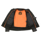 Milwaukee Leather MLM1506 Men's 'Cool-Tec' Black Leather Jacket with Utility and Gun Pockets - Milwaukeee Leather Mens Leather Jackets