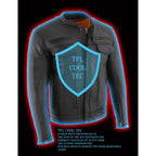 Milwaukee Leather MLM1506 Men's 'Cool-Tec' Black Leather Jacket with Utility and Gun Pockets - Milwaukeee Leather Mens Leather Jackets